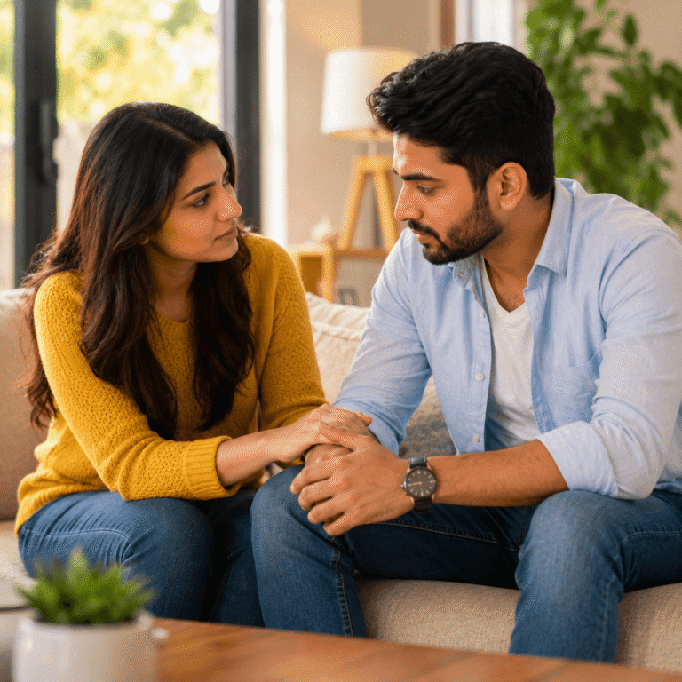 Couple talking